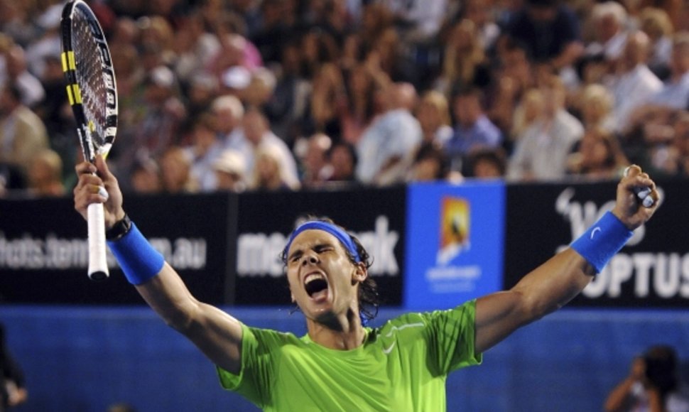 Rafaelis Nadalis triumfuoja po pergalės