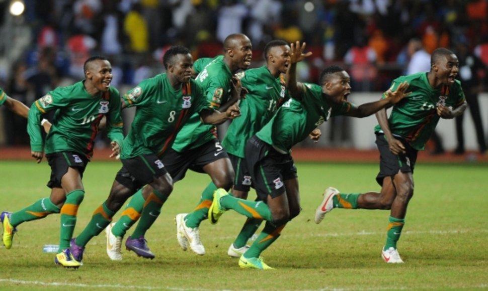 Zambijos futbolininkų triumfas.