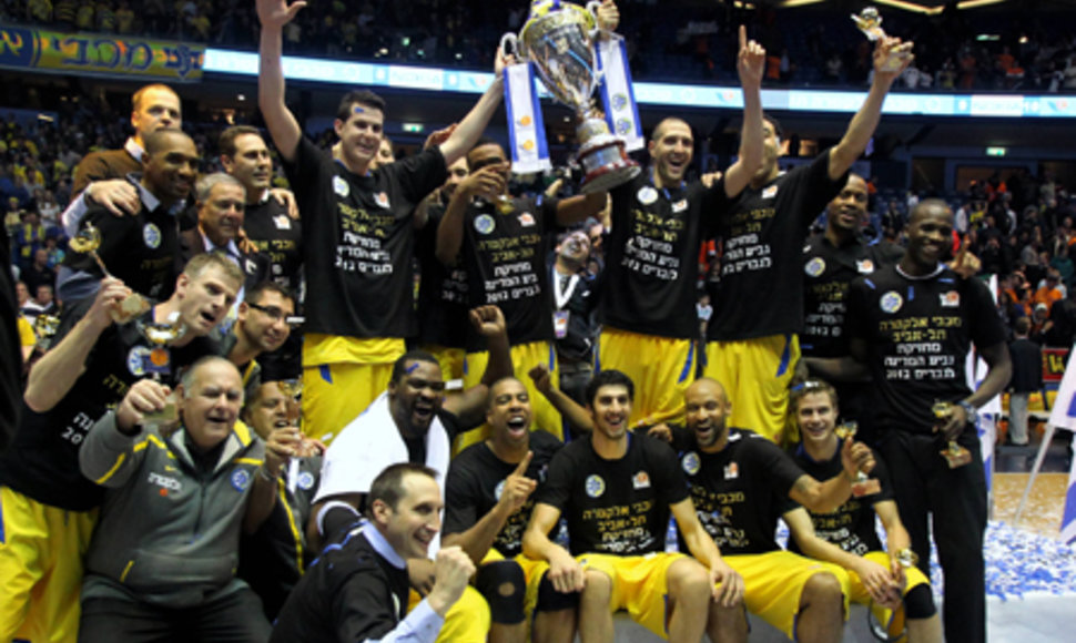 „Maccabi“ džiaugsmas laimėjus Izraelio taurę.