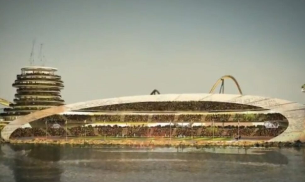 Viena stadiono pusė visada būtų atvira, kad kita galėtų žiūrėti į jūrą.
