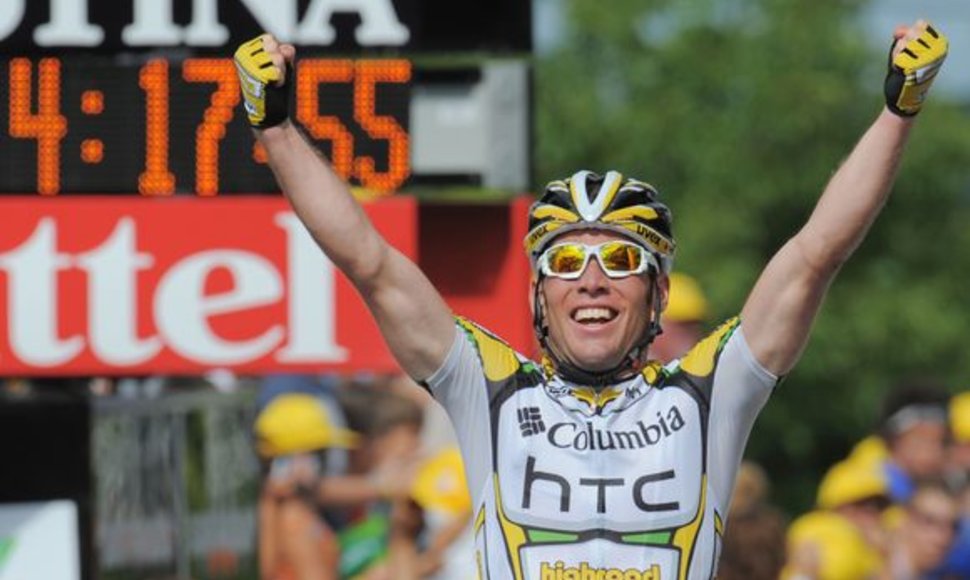Aštuntąjį „Tour de France“ etapą per savo karjerą laimėjęs M.Cavendishas pakartojo Didžiosios Britanijos rekordą, anksčiau priklausiusį Barry Hobanui.