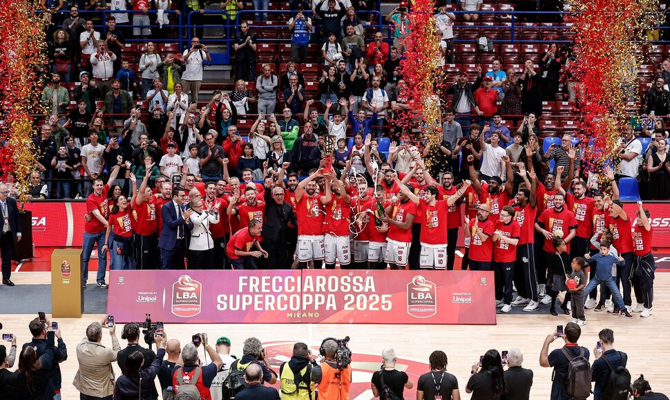 Milano „Olimpia“ krepšininkų triumfas Italijos supertaurėje