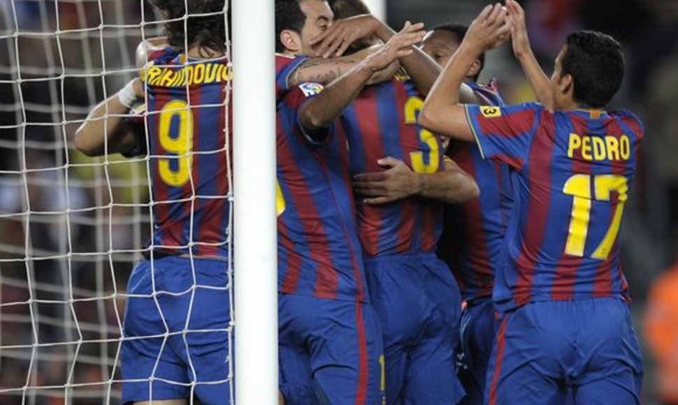 Ispanijos futbolo čempionate „Barcelonos“ komandos persvara prieš „Real“ klubą yra minimali – vos 1 taškas
