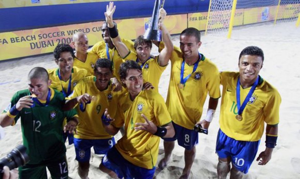 Planetos paplūdimio futbolo čempionais brazilai tapo ketvirtą kartą iš eilės