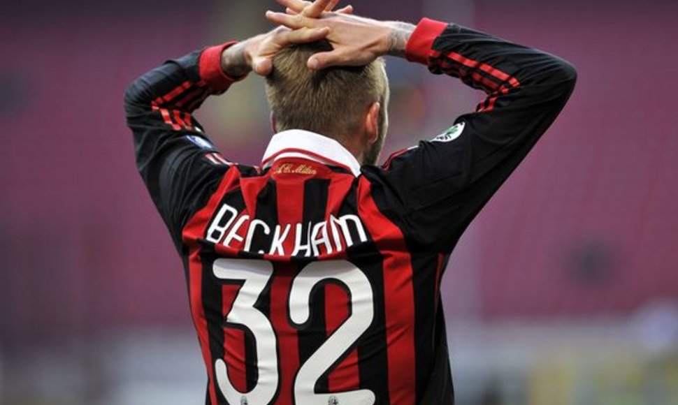 „AC Milan“ saugas Davidas Beckhamas neslėpė nusivylimo mačo rezultatu