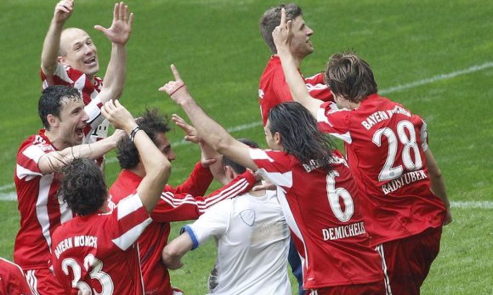 „Bayern“ futbolininkų triumfas