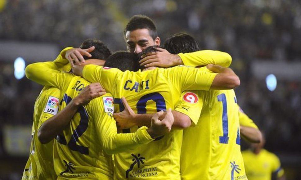„Villarreal“ futbolininkai džiaugiasi pergale