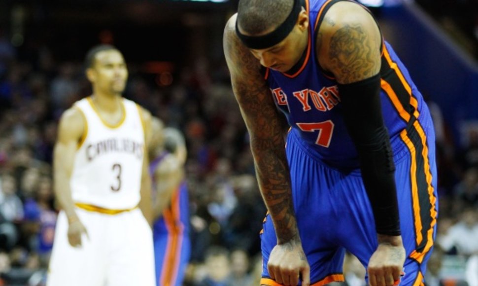 „Knicks“ naujokas Carmelo Anthony pelnė 27 taškus, bet nuo pralaimėjimo tai neišgelbėjo.