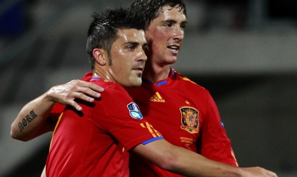 Ispanijos rinktinėje bus ir Davidas Villa, ir Fernando Torresas.