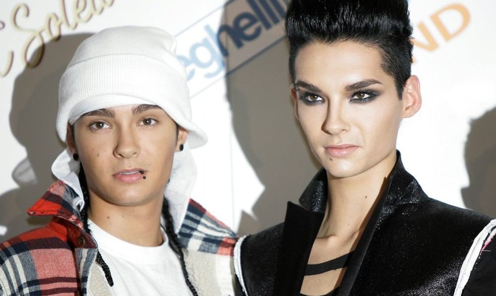 Tomas (kairėje) ir Billas Kaulitzai iš grupės „Tokio Hotel“ 