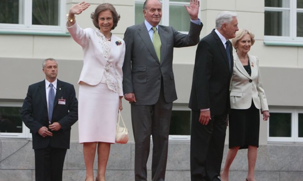 Ispanijos karališkoji pora vizito Lietuvoje metu.