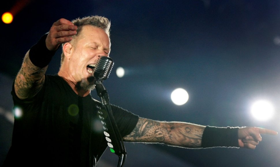Grupės „Metallica“ lyderis Jamesas Hetfieldas 