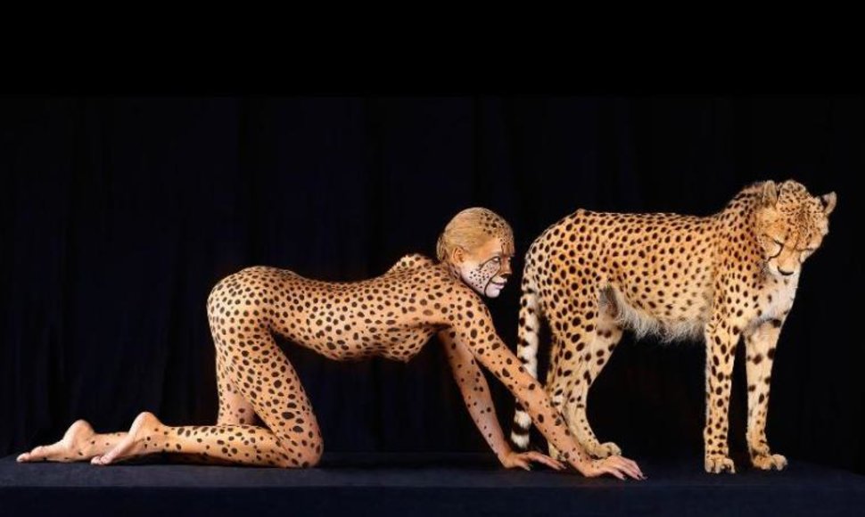 Moteris ir gepardas