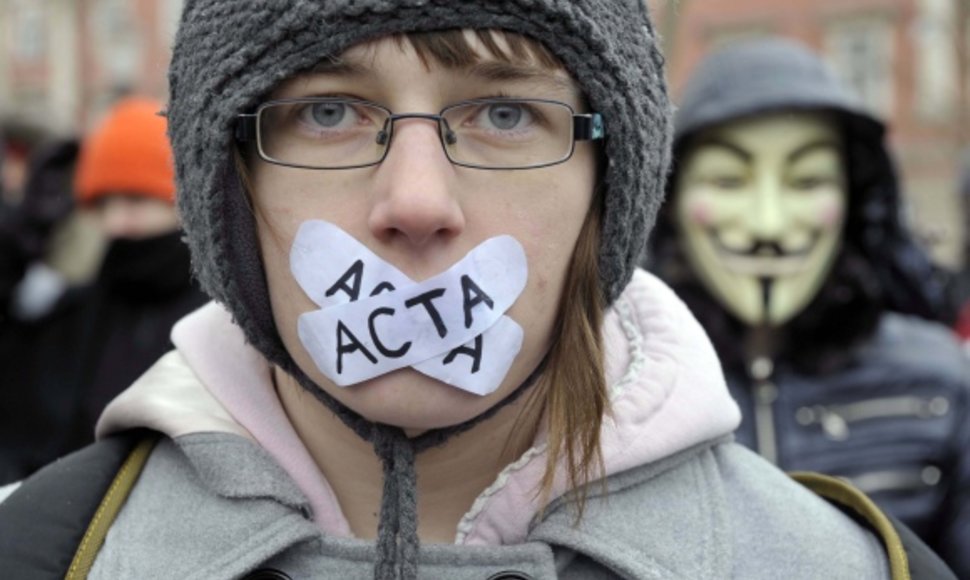 ACTA sutarčiai nepritariantis jaunimas