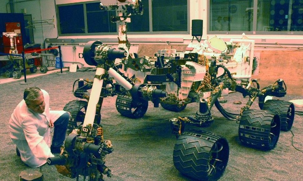 NASA marsaeigio roboto „Curiosity“ bandymas. 