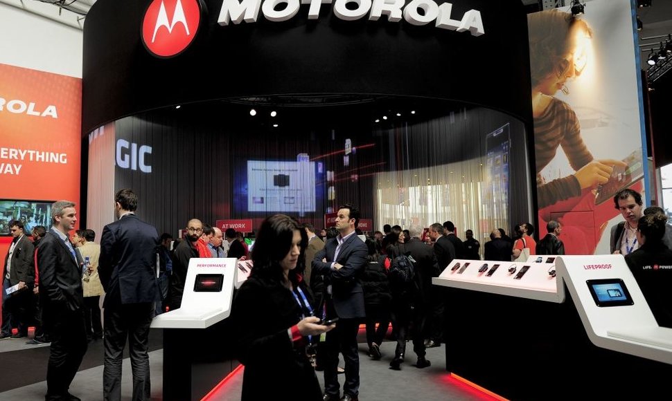 „Motorola“ stendas renginyje „Mobile World Congress“