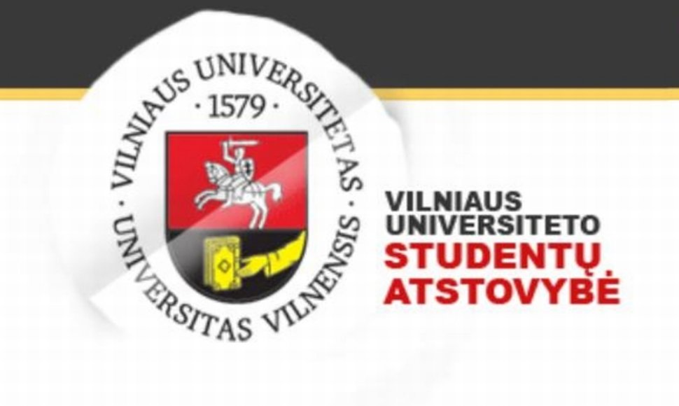 Vilniaus universiteto studentų atstovybės logotipas.