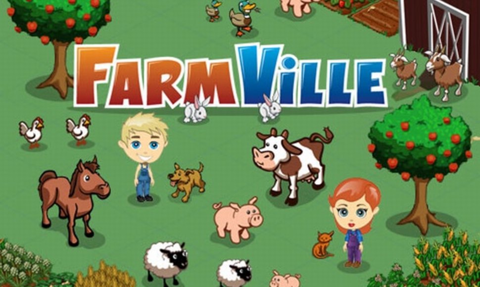 Vienas populiariausių „Facebook“ žaidimų „FarmVille“.