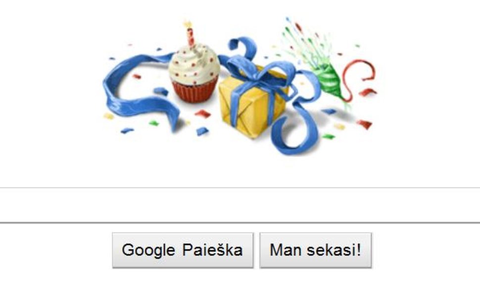 „Google“ gimtadienio logotipas.