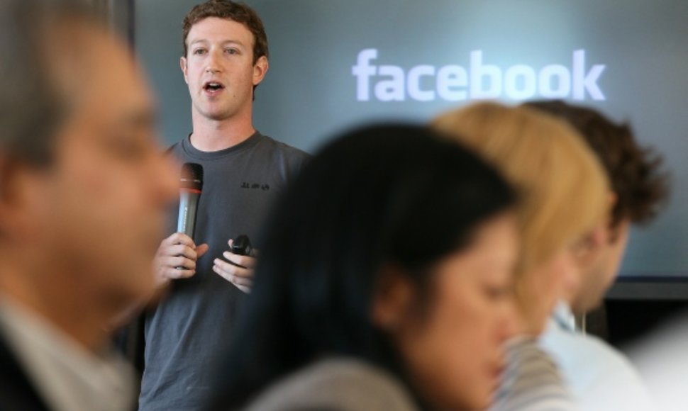 Kompanijos „Facebook“ įkūrėjas Markas Zuckerbergas.