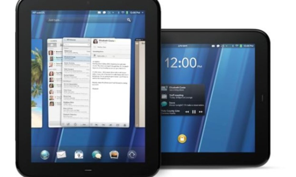 HP planšetinis kompiuteris „TouchPad“ su operacine sistema „webOS“. 