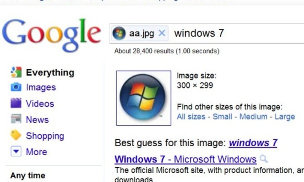 „Google“ paieškos sistemoje jau galima ieškoti įkeliant paveikslėlius. 