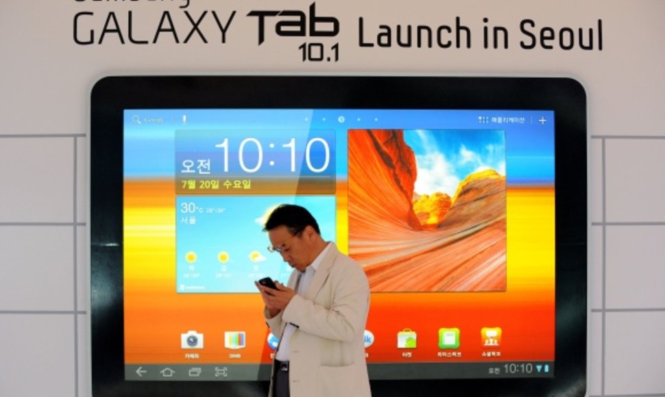 „Galaxy Tab 10.1“ pristatymo akimirka