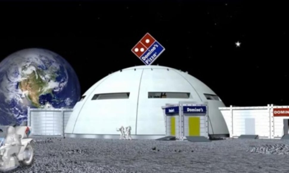 Kompanija „Domino“ puoselėja planus pastatyti naują piceriją Mėnulyje.