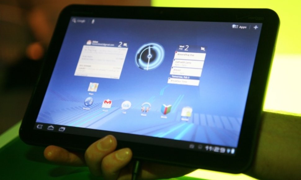 „Motorola“ planšetinis kompiuteris „Xoom“, kuriame įdiegta operacinė sistema „Android Honeycomb“. 