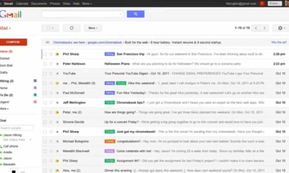 Naujasis „Gmail“ dizainas