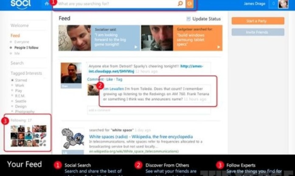 Taip atrodo „Microsoft“ esą kuriamas socialinis tinklas „Socl“.