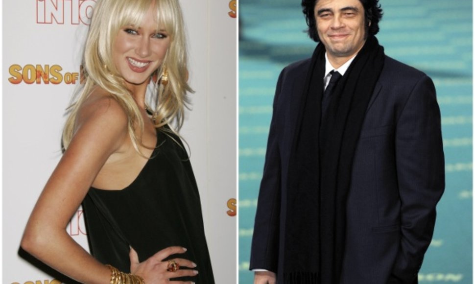 Kimberly Stewart ir Benicio del Toro 