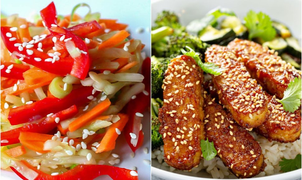 Azijietiškų veganiškų patiekalų duetas