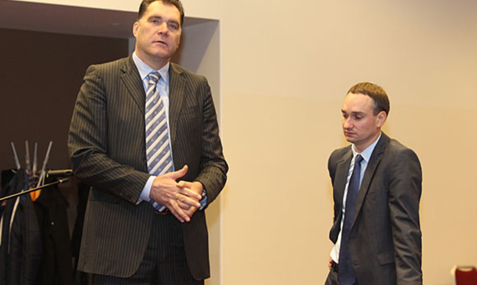 Arvydas Sabonis ir Mindaugas Balčiūna