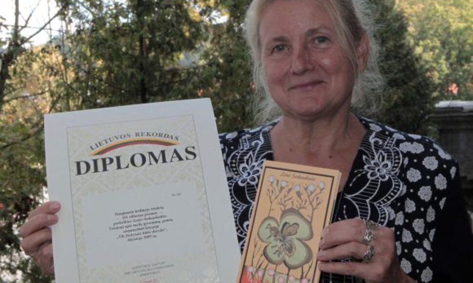 Poetė Z.Sadauskaitė yra pasiekusi ne vieną Lietuvos rekordą.