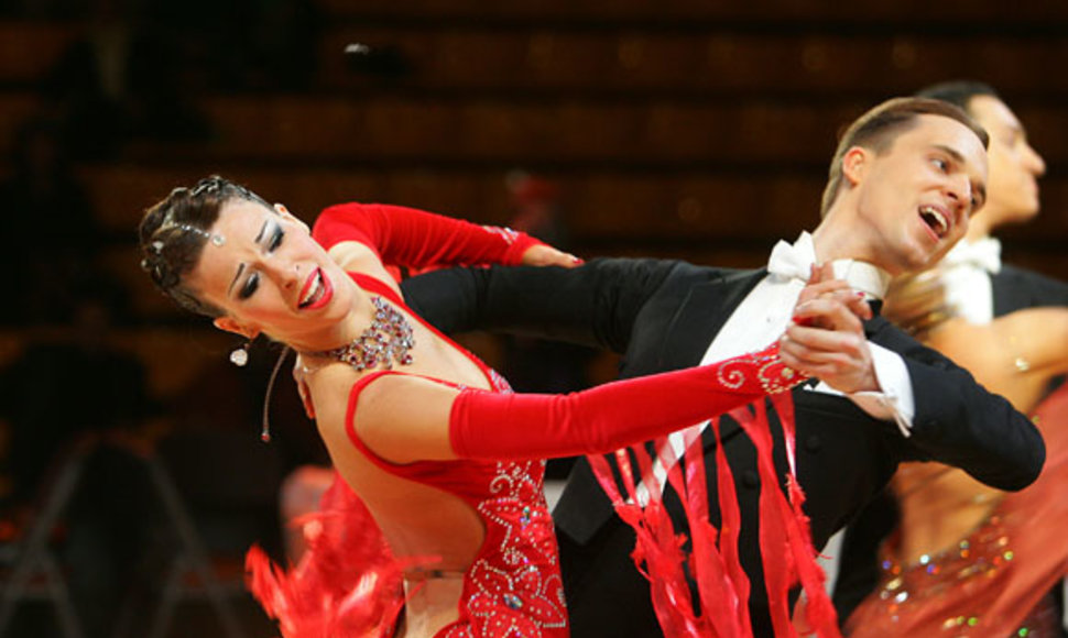 45-ųjų tarptautinių sportinių šokių varžybų „Gintarinė pora 2010“ akimirka