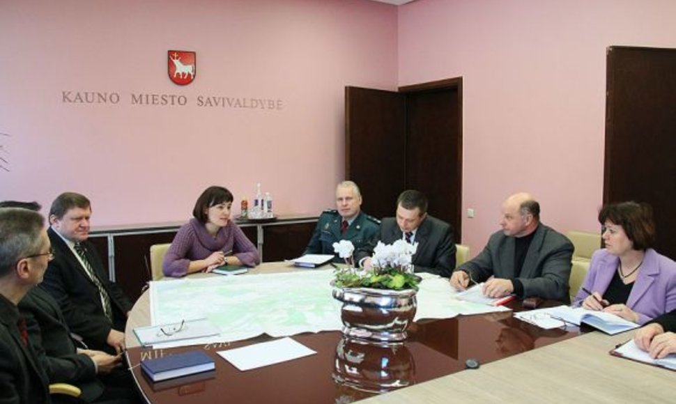 Pasitarimas dėl potvynio Kauno miesto savivaldybėje