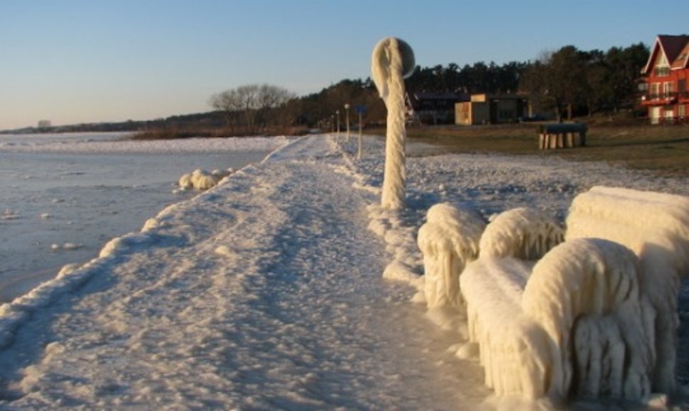 Ledo skulptūros Neringoje. 2010 m. gruodžio 1 d.