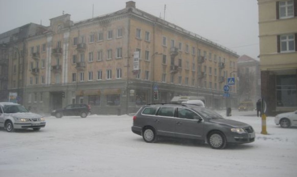 Klaipėdoje eismo sąlygos - ekstremalios.