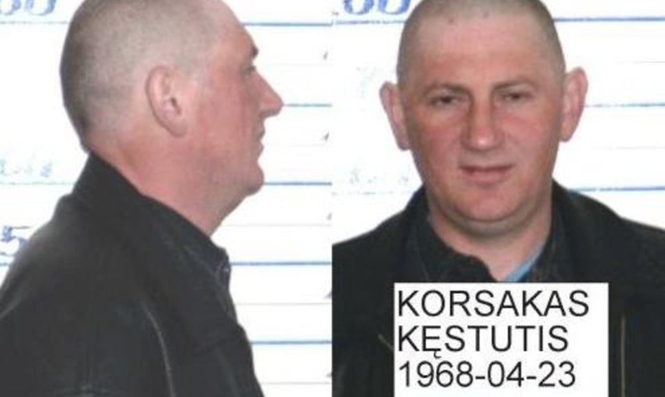 Pareigūnai ieško K.Korsako, įtariamo nužudymu.