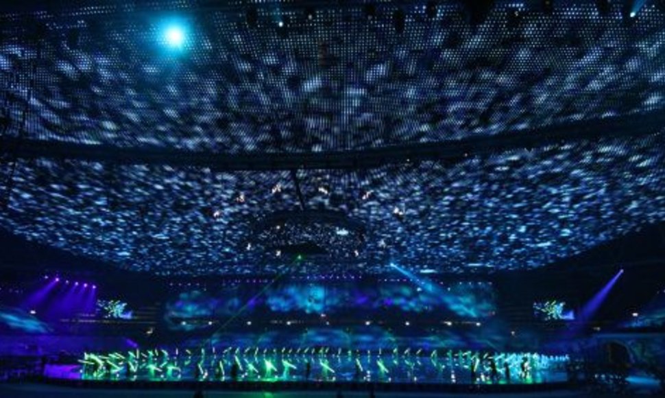 Astana arenoje lietuviai sumontavo didžiulius LED ekranus.