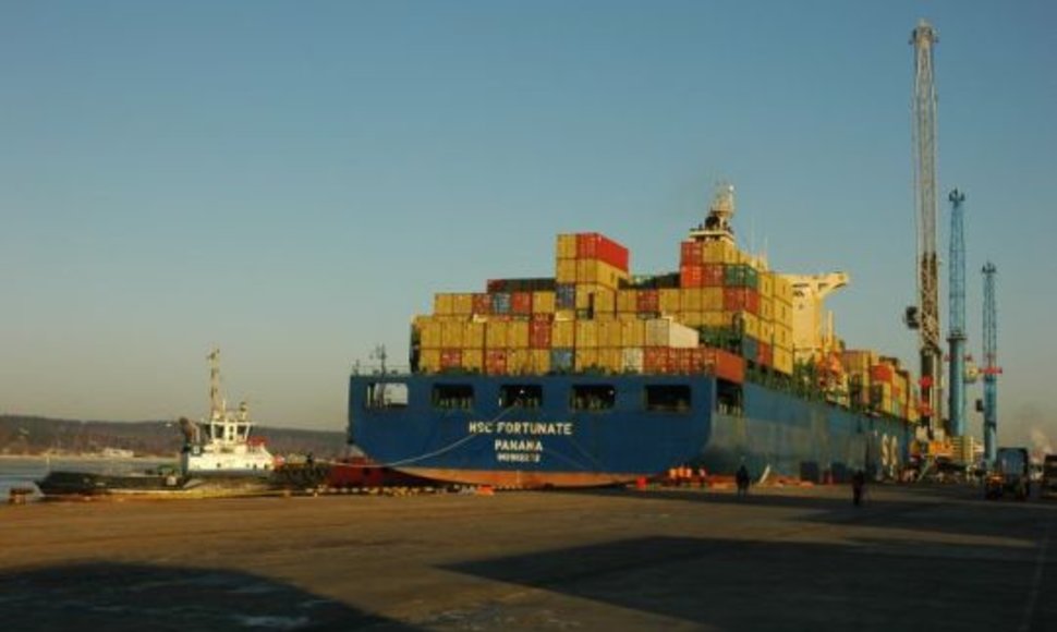 Laivas- milžinas tapęs Klaipėdos valstybinio jūrų uosto rekordininku.