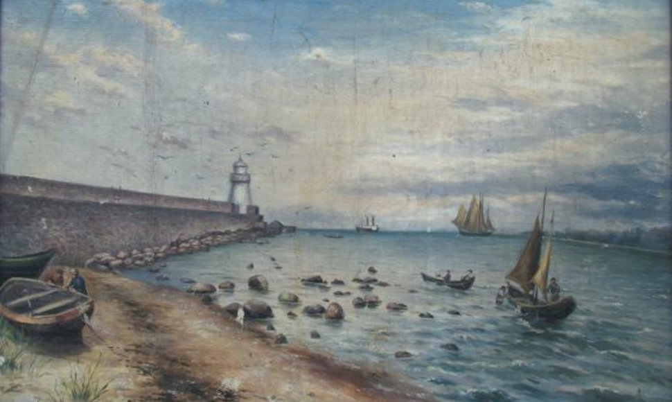 A Zinnhuber paveikslas „Molas prie Klaipedos“ apie 1880 m.