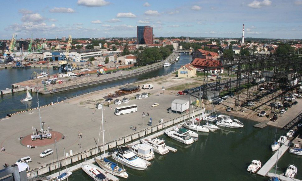 Klaipėdos uostas nuo laivo denio