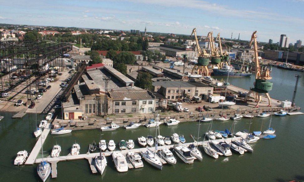 Klaipėdos uostas nuo laivo denio