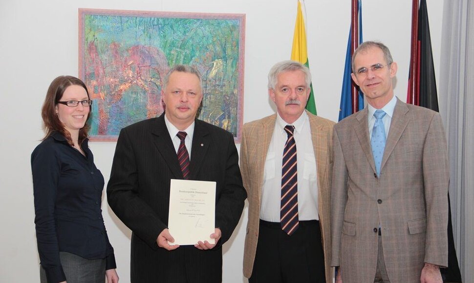 Arūnas Baublys (antras iš kairės) paskirtas Vokietijos garbės konsulu Klaipėdoje.