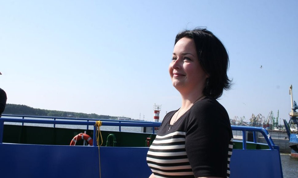 Inga Grubliauskienė tapo laivo „Lotas“ krikšto mama. 