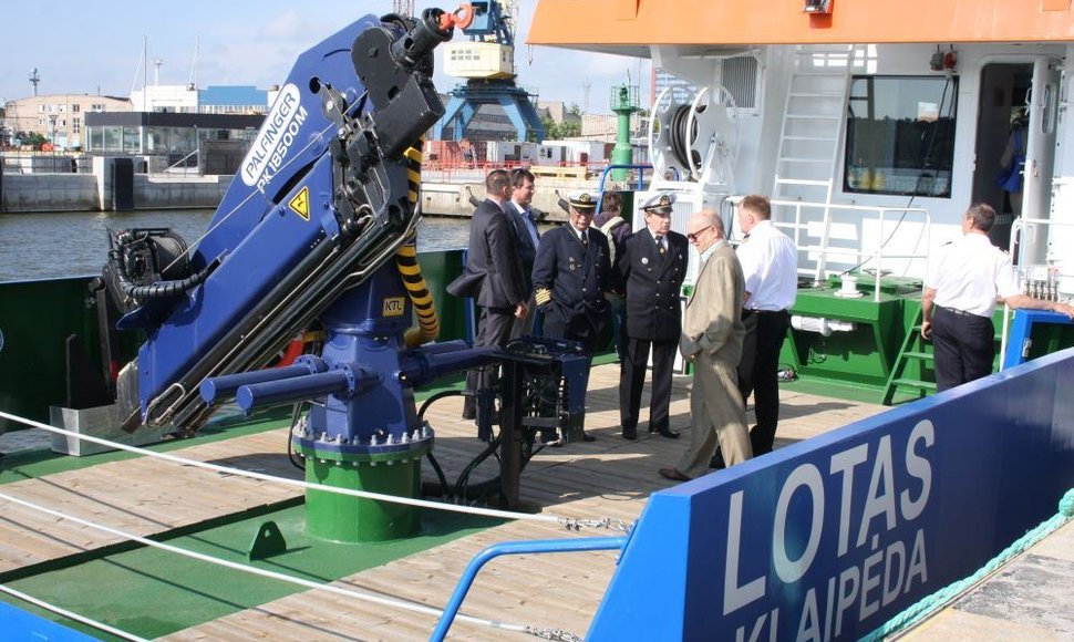 Klaipėdos uosto direkcija įsigijo naują gylių matavimo laivą „Lotas“. 