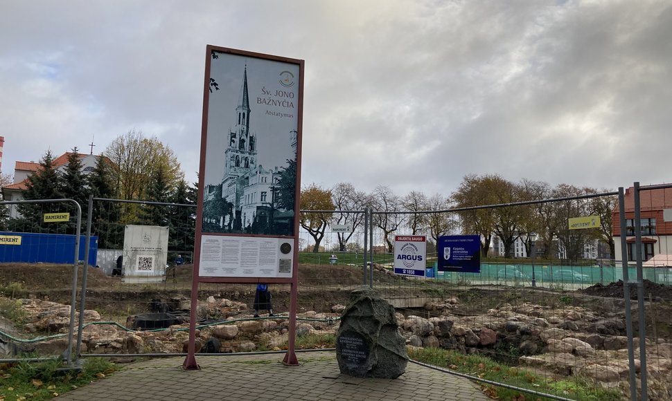 Šv. Jono bažnyčios pamatai jau tiriami trečius metus.