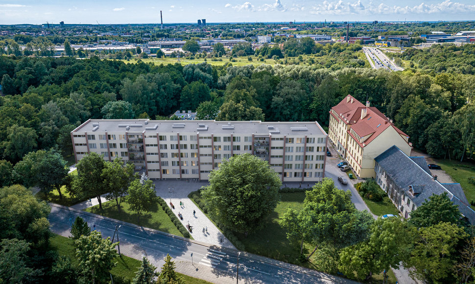 Buvęs Klaipėdos valstybinės kolegijos studentų bendrabutis sulaukė investuotojų dėmesio.